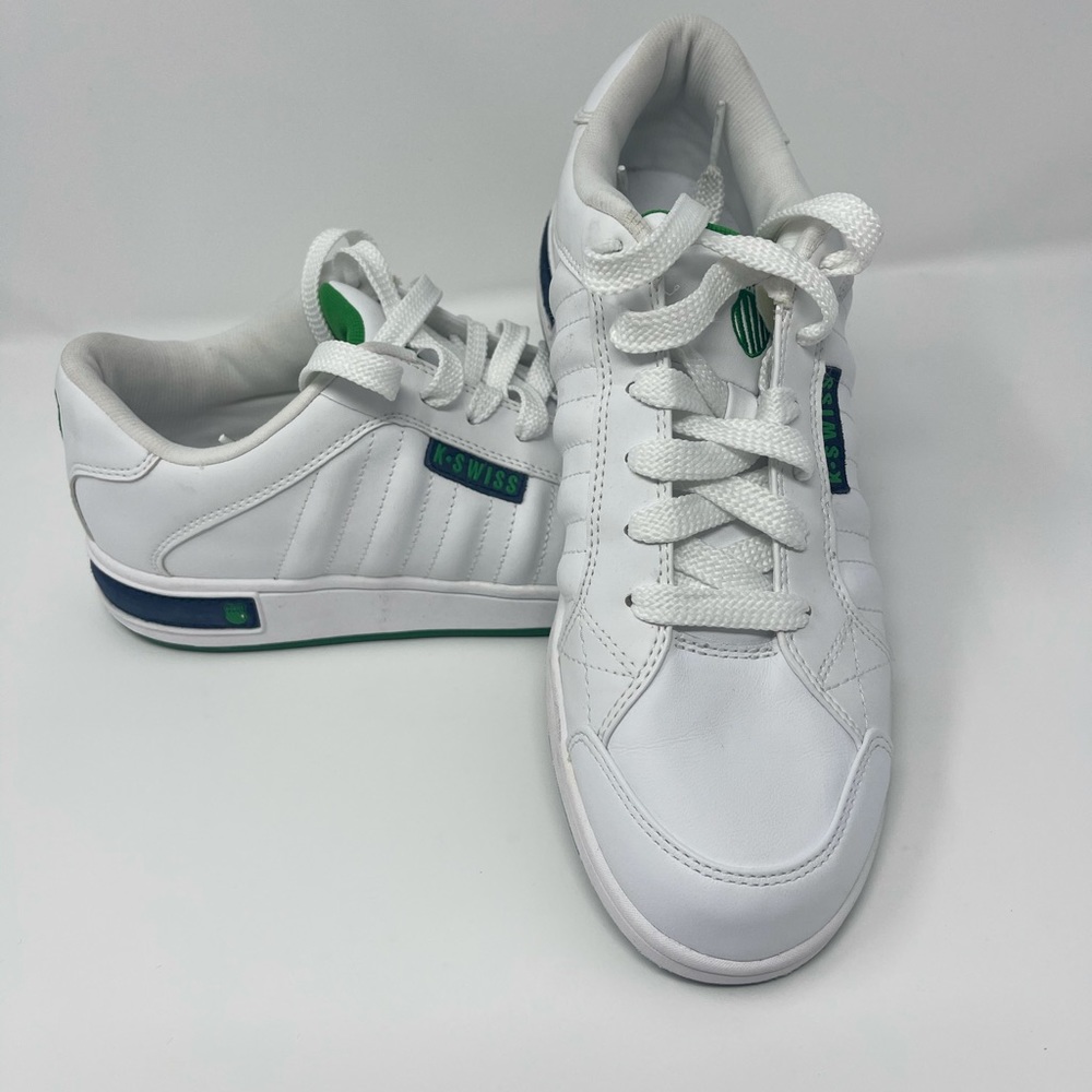 K-Swiss White/green Comfort Shoes, Womans